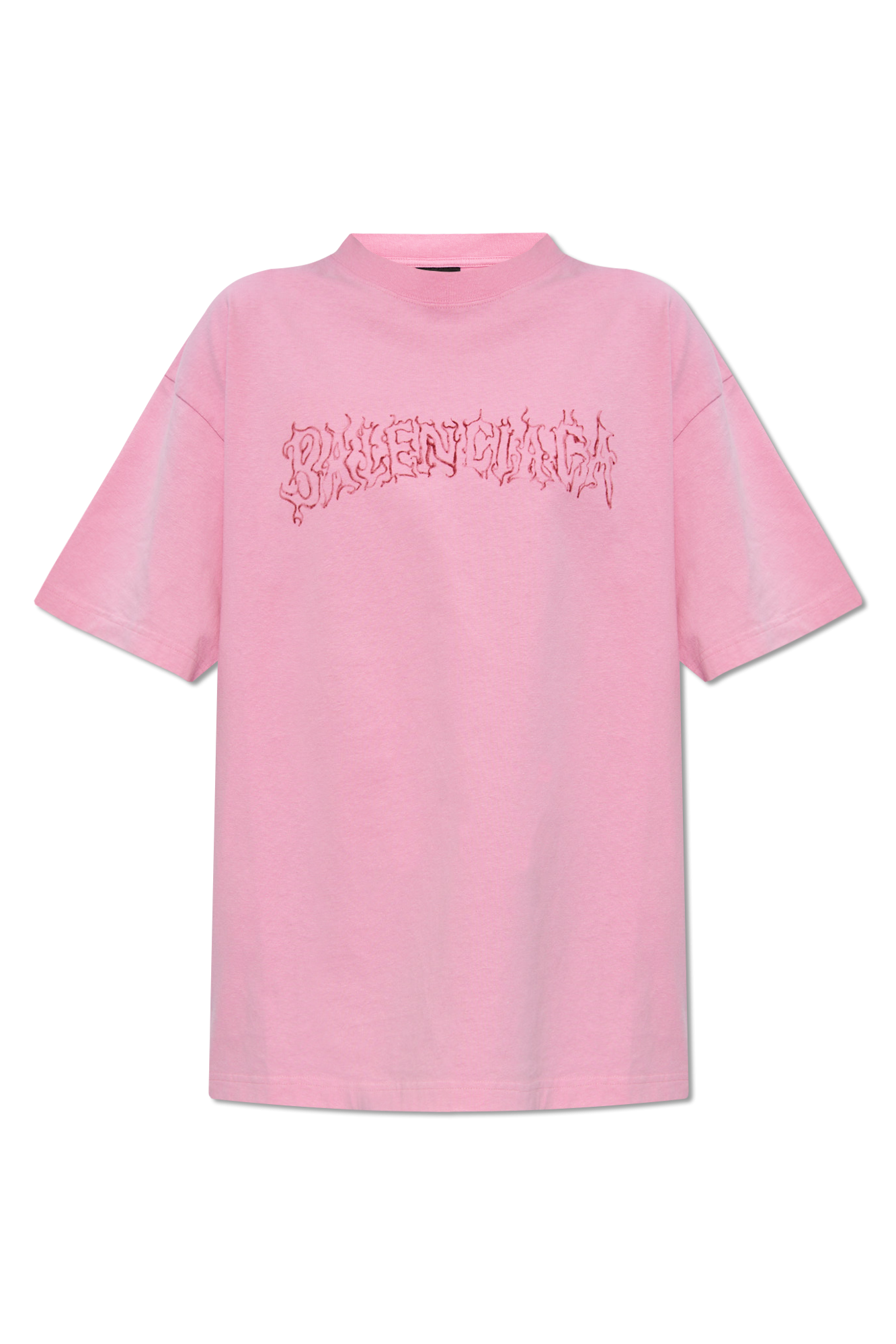 shirt with logo Balenciaga - Pink T - SchaferandweinerShops